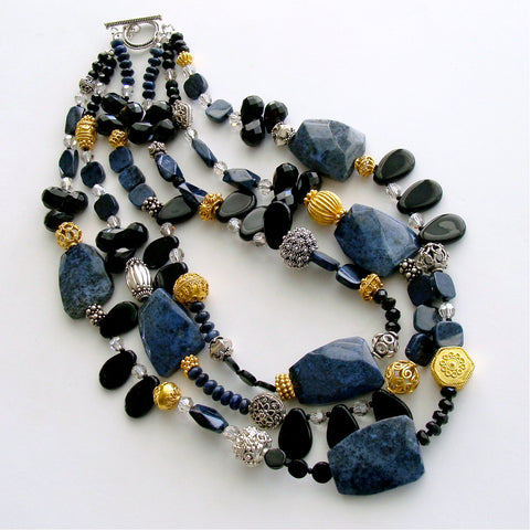 #1 Campbell II Necklace - Dumortierite Onyx