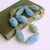 #3 Brynn III Necklace - Aquamarine Nuggets Prasiolite