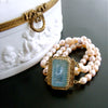 #3A Tricia II Bracelet - Pearls Aquamarine Clasp