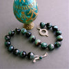 #3 Jaden Choker Necklace - Green Black Agate
