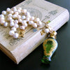 #4 Claudette Necklace - Cherub Scent Bottle Pink Pearls Necklace