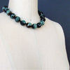 #5 Jaden Choker Necklace - Green Black Agate