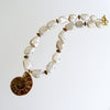 #1 Cibele Necklace - Moonstone Nautilus Fossil
