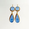 #1 Cipressa Earrings - Azure Blue Intaglio Cameo Earrings