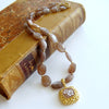 #5 Abagail Necklace - Brown Moonstone Sardonyx Cameo Pendant