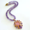 #1 Montepulciano Choker Necklace - Amethyst Venetian Glass Intaglio