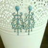 Dina Earrings - Turquoise Chandelier Earrings