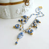 12 Days of Christmas - Kyanite, Delft Blue Beads & Gold Vermeil - Bluebelle Necklace V