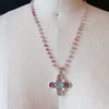 12 Days of Christmas - Sapphire Beads w Multicolored Cherubs Pearls Pendant -  Basiglio Pendant Necklace