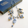 12 Days of Christmas - Kyanite, Delft Blue Beads & Gold Vermeil - Bluebelle Necklace V