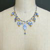 12 Days of Christmas - Kyanite, Delft Blue Beads & Gold Vermeil - Bluebelle Necklace V