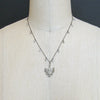 #11 Saint Esprit II Necklace - Antique Saint Esprit Pendant White Topaz Teardrops