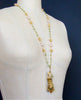 #7 Juliana Scent Bottle Necklace - Peridot & Pink Pearls