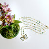 #2 Le Papillon XII Necklace - Green Tourmaline Butterfly Pastel Tourmaline