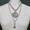 #7 Lynnette Necklace - Champagne Mystic Moonstone Sterling Lions Paw Amulet