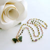 #3 Le Papillon XI Necklace - Blue Green Tourmaline Butterfly Tourmaline Stations Chain