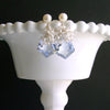 #4 Diana Cluster Earrings - Sky Blue Topaz Pearls Moonstone