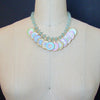 #6 China Doll Whimsical Cottage Necklace - Seafoam Chalcedony Miniature Plates