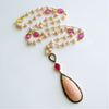 #1 Lisette Necklace - Peruvian Pink Opal Pink Sapphire Diamonds Necklace