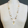 #2Mon Ange Chéri II Necklace - Baroque Pearls EcoIvory Cherub
