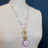 #6 Violetta Necklace - Pink Pearls Cherub Scent Bottle Necklace