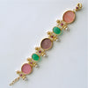 #1 Castelsardo Intaglio Bracelet - Venetian Glass Intaglios Pearls Rubies