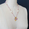 #5 Peu d’Abelle II Necklace - Bee Intaglio Pendant Orchid Chalcedony Pink Sapphires