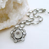 #4 Claire Necklace - Rock Crystal Victorian Silver Paste Pendant