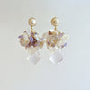 Scorolite Kite Cut Earrings Tanzanite Moonstone Amethyst Keshi Pearls Clusters - Isabelle Earrings
