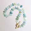 Aquamarine Rondelles Inlay Opal MOP Toggle Choker Necklace - Brynn V Necklace