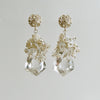 Rock Crystal Seed Pearl Keshi Pearl Bridal Earrings - Orange Blossom II Earrings