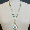 #7 Genovesa Necklace - Green Fluorite Prasiolite Sailors Valentine Necklace