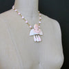 #10 Amorette Necklace - Pink Shell Cherub Angel Necklace