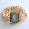 #1 Tricia II Bracelet - Pearls Aquamarine Clasp