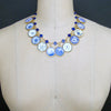 #5 China Doll Blue White Necklace - Lapis Quatrefoils Blue White Plates