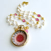 #1 Capraia Sailors Valentine Necklace - Pink Sapphires Pearls