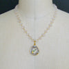 #6 Langley Necklace - Rose Quartz Druzy Slice Tourmaline Crystal