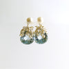 #1 Diana II Earrings - Sky Blue Topaz Seed Pearls Cluster Earrings