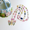 Multi Color Sapphire Necklace Tourmaline Butterfly Pendant - Le Papillon XXI Necklace