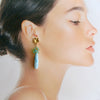 Larimar With Aqua Opal Clusters Earrings  - Lumière de la Mer