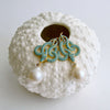 Turquoise Crystal Baroque Pearl Snake Earrings - Lindie Earrings