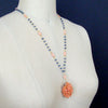 #7 Daphne Necklace - Kyanite Antique Coral