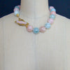 #8 Fontanne III Necklace - Beryl Aquamarine Kunzite Opal MOP Toggle Clasp