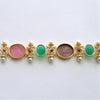#6 Castelsardo Intaglio Bracelet - Venetian Glass Intaglios Pearls Rubies