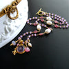 #3 Peu d’Abelle II Necklace - Bee Intaglio Pendant Orchid Chalcedony Pink Sapphires