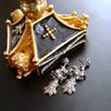 #4 Airella Earrings - Silver Lion Paws Herkimer Diamond Cluster Earrings