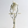 Rock Crystal Sterling Silver Birdhouse Bell Charm Bracelet - Birdhouse Bell Charm