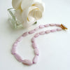 Orchid Kunzite Nuggets Amethyst Choker Necklace Shell Inlay Toggle - Orianne V Necklace