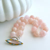 Morganite Beryl Pink Opal Inlay Toggle Choker Necklace - Dahlia IV Necklace