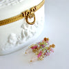 Rose Quartz, Blue Topaz, Pink Topaz, Amethyst, Peridot and Lemon Quartz Cluster Earrings - Fleur III Earrings